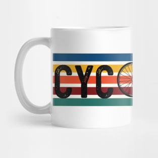 Funny Bicycle Cycling & Cyclist  Retro Vintage Cycopath Mug